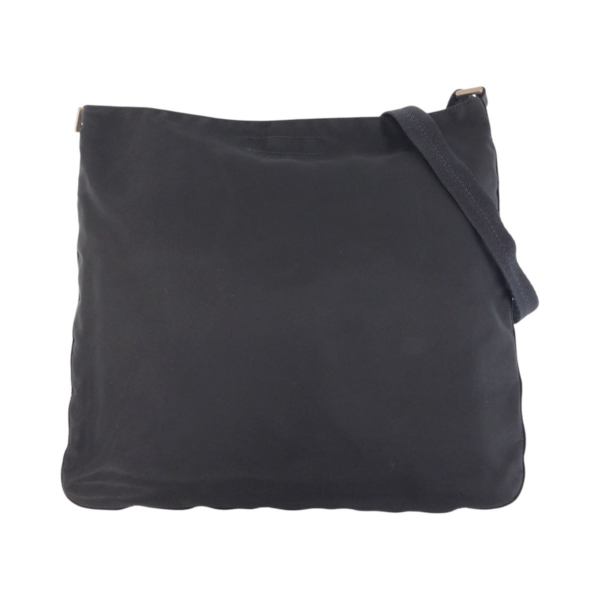 PRADA Shoulder Bag Nylon Black SilverMetal Test Triangle With logo