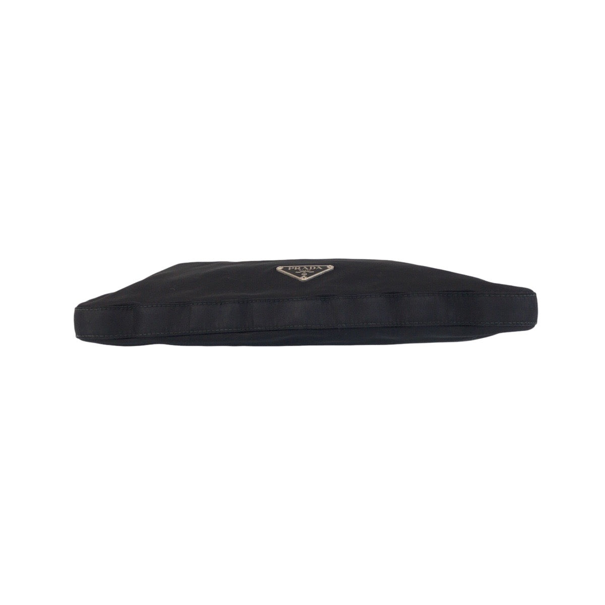 PRADA Shoulder Bag Nylon Black SilverMetal Test Triangle With logo