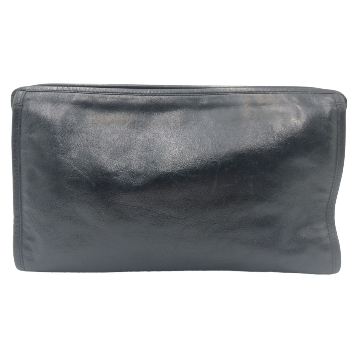 GUCCI Clutch bag leather black Interlocking