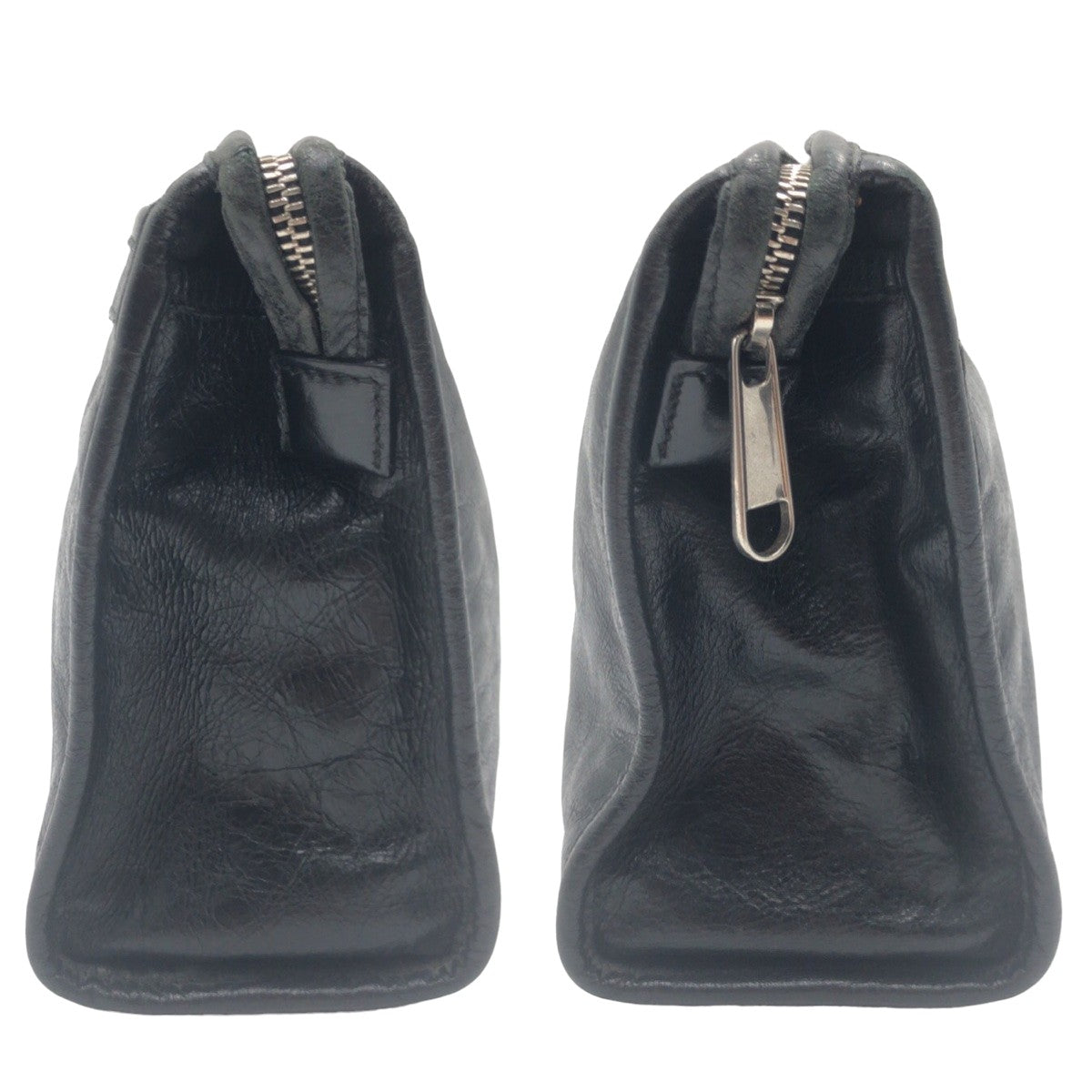 GUCCI Clutch bag leather black Interlocking