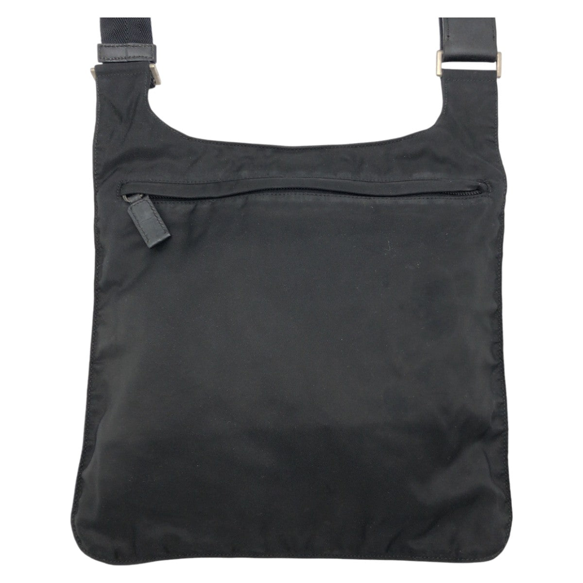 PRADA Shoulder Bag Nylon Black black Test Triangle With logo