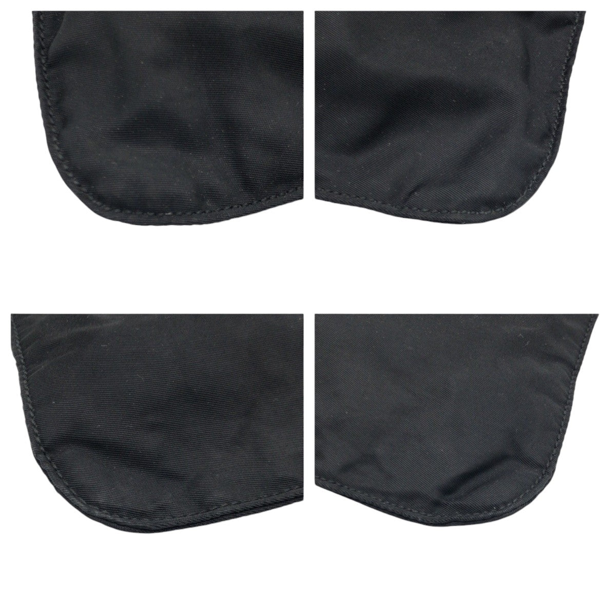 PRADA Shoulder Bag Nylon Black black Test Triangle With logo