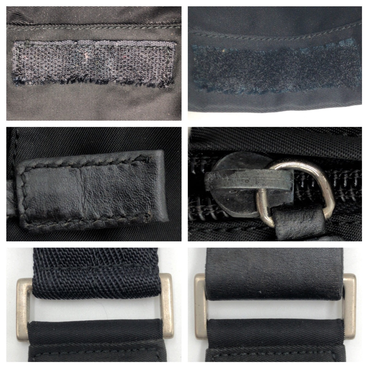 PRADA Shoulder Bag Nylon Black black Test Triangle With logo