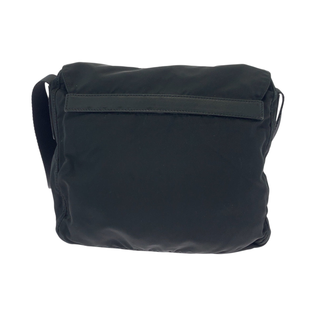 PRADA Shoulder Bag Nylon Black SilverMetal Test Triangle With logo