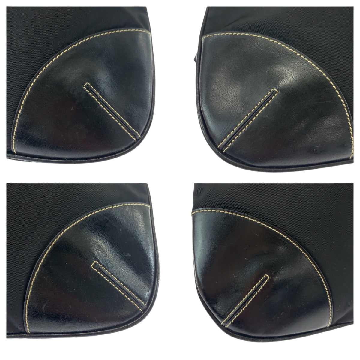 PRADA Shoulder Bag 7 Nylon Black SilverMetal Test Triangle With logo