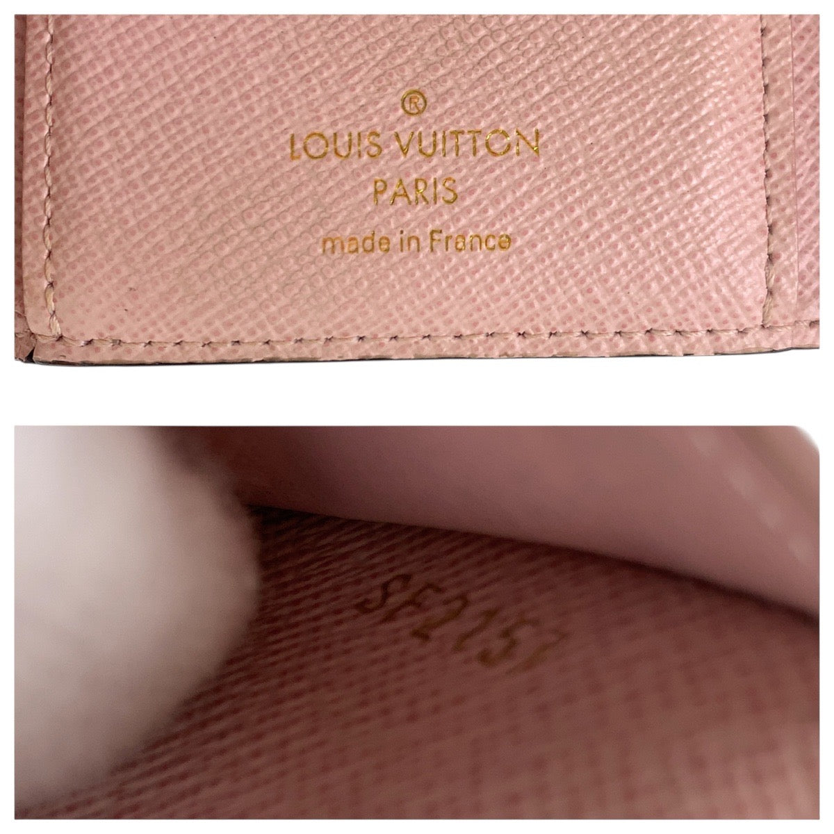 LOUIS VUITTON Tri-fold wallet M62360 PVC Brown Rose Ballerine Pink Gold Metal Monogram Portefeuille Victorine
