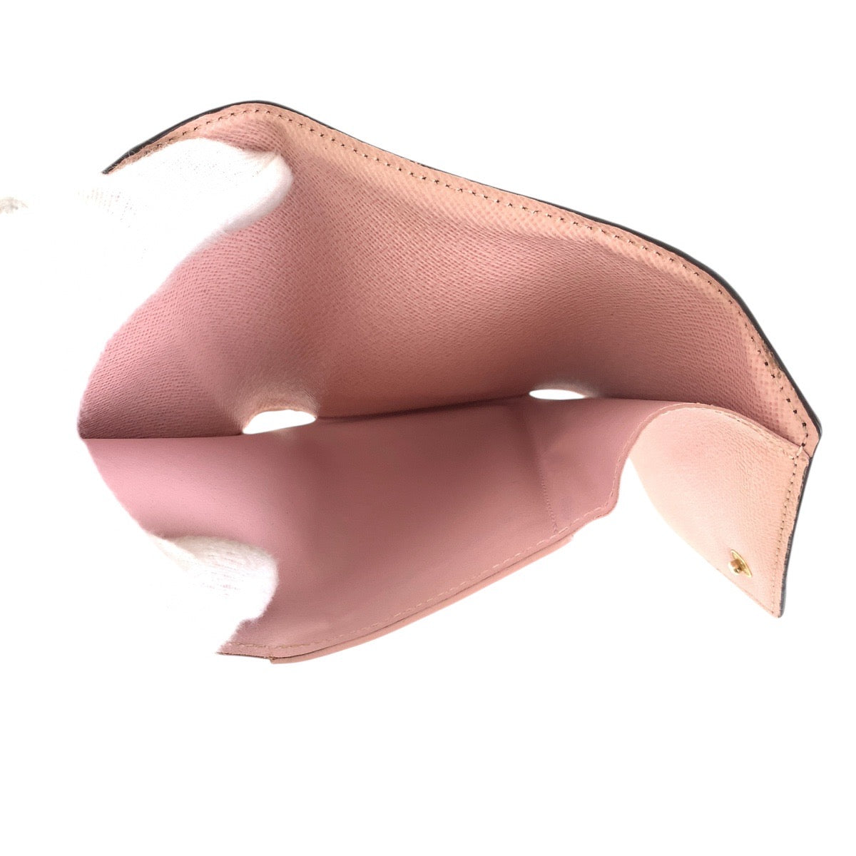 LOUIS VUITTON Tri-fold wallet M62360 PVC Brown Rose Ballerine Pink Gold Metal Monogram Portefeuille Victorine