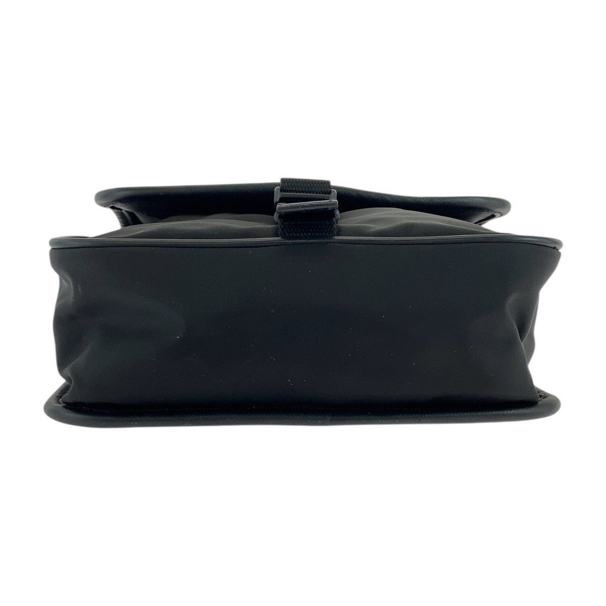 PRADA Shoulder Bag Nylon Black Silver Metal Test Triangle With logo