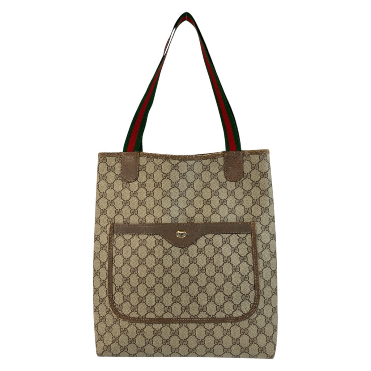 GUCCI Tote Bag 39 02 003 GG Supreme Canvas Beige brown Sherry Line Old Gucci