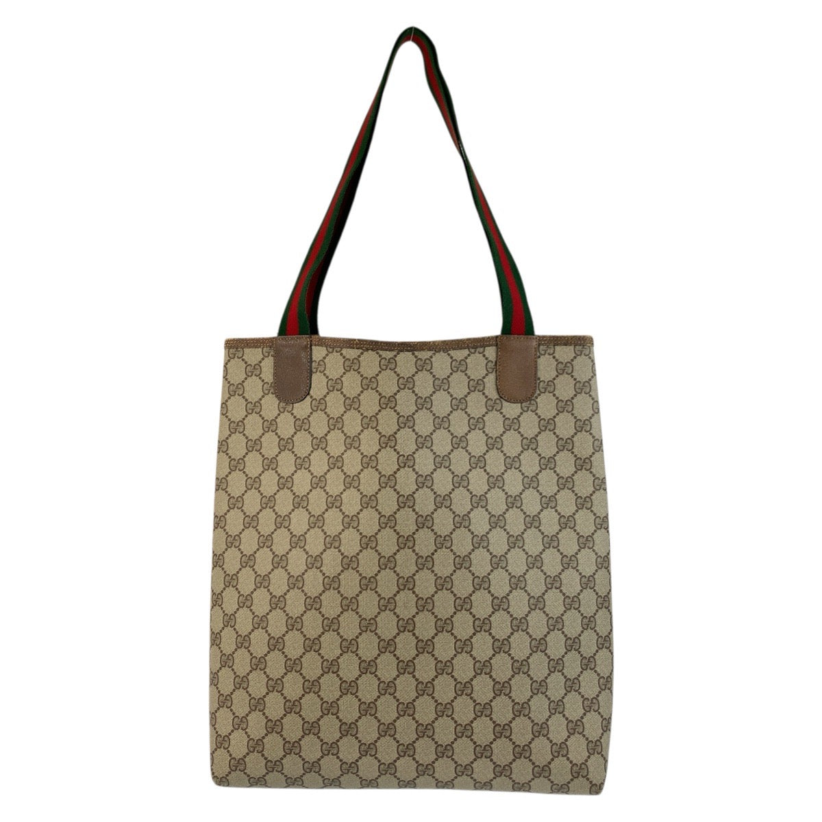 GUCCI Tote Bag 39 02 003 GG Supreme Canvas Beige brown Sherry Line Old Gucci