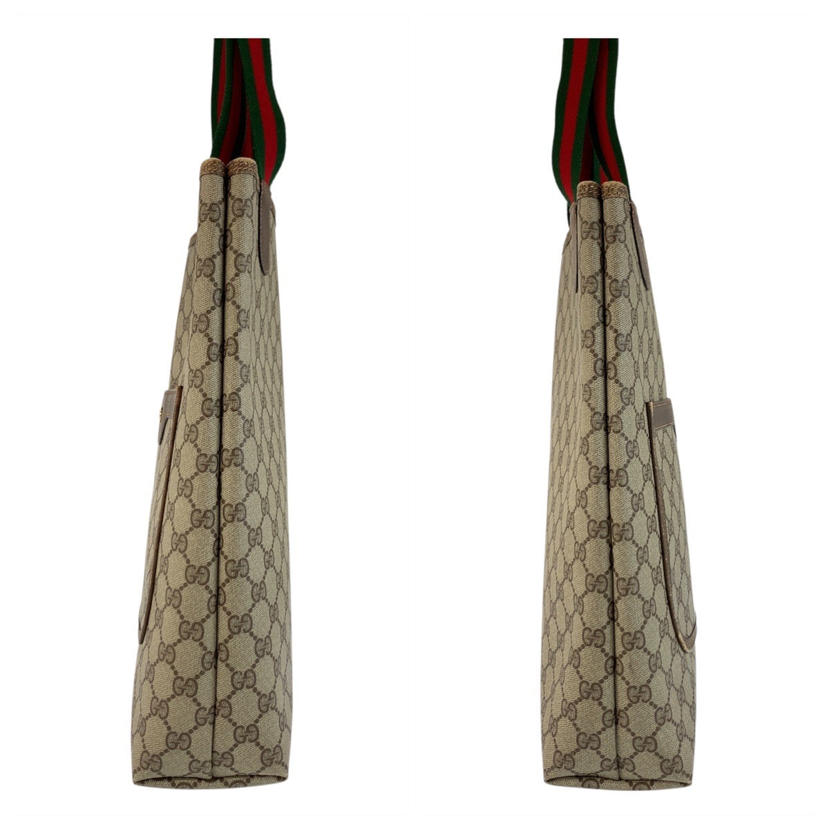 GUCCI Tote Bag 39 02 003 GG Supreme Canvas Beige brown Sherry Line Old Gucci