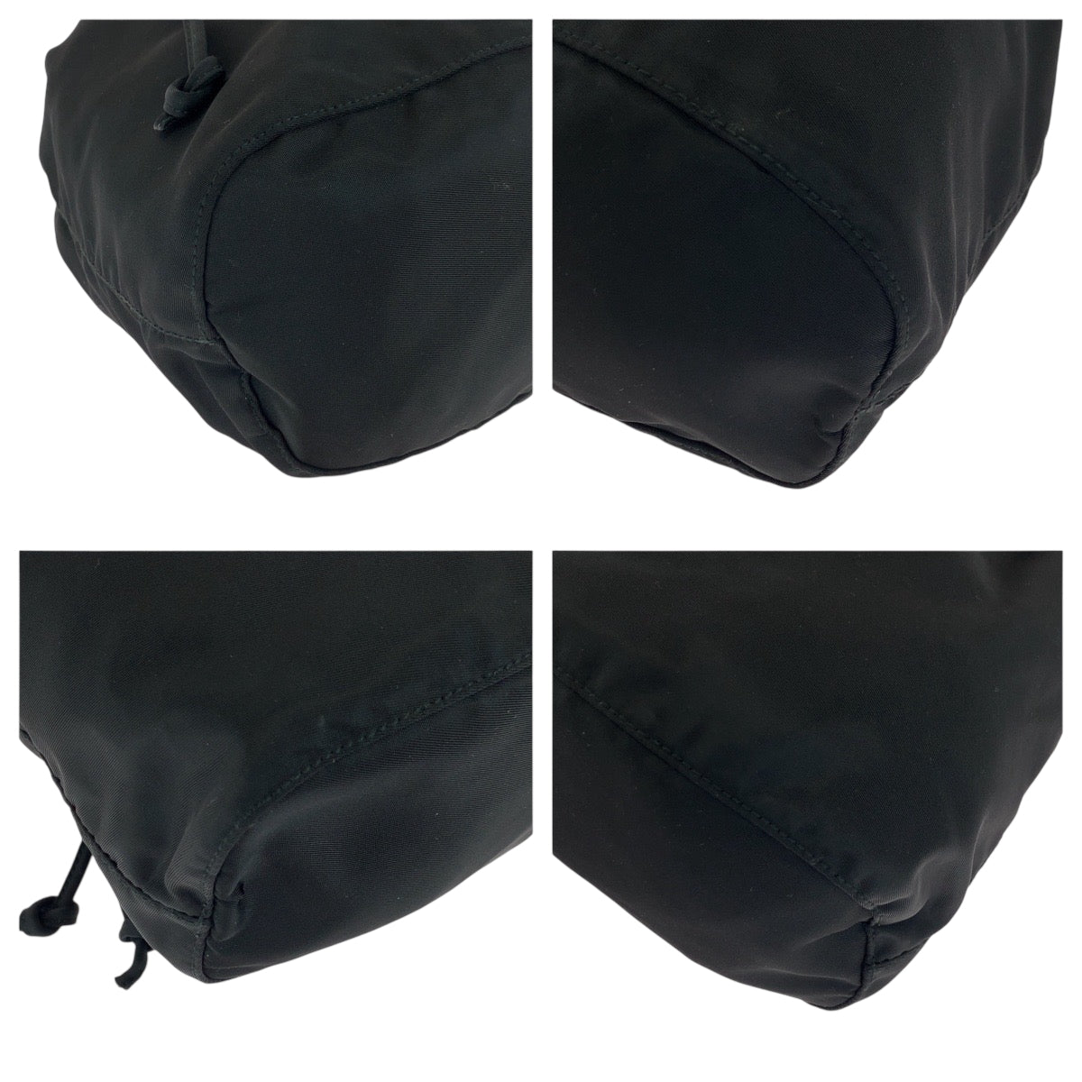 PRADA Pouch 1N0369 Nylon Black SilverMetal Test Triangle With logo