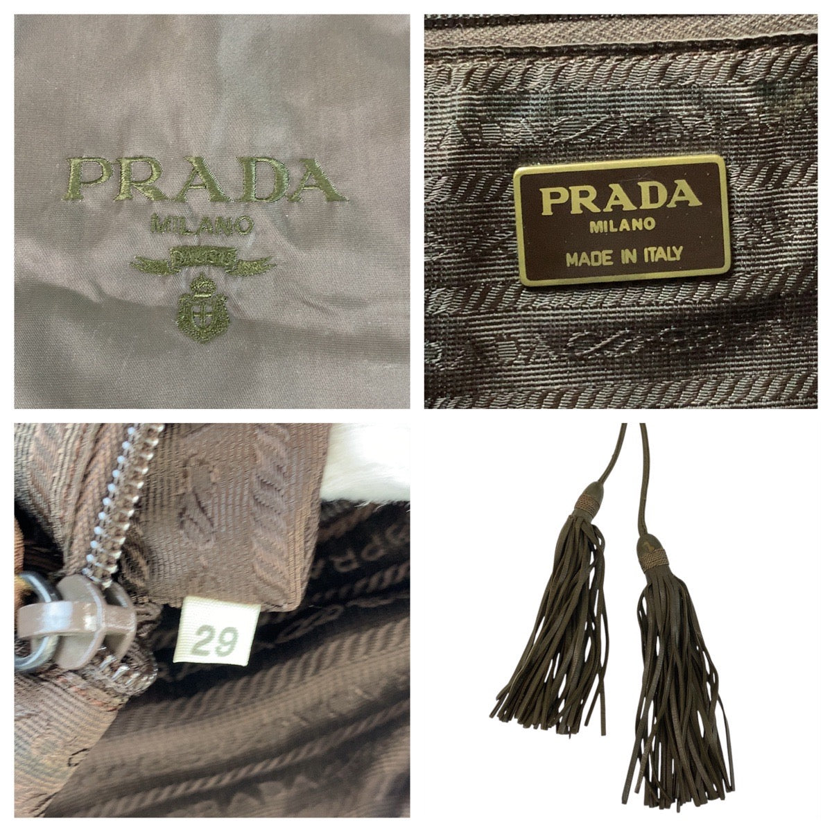 PRADA Shoulder Bag Nylon khaki Test