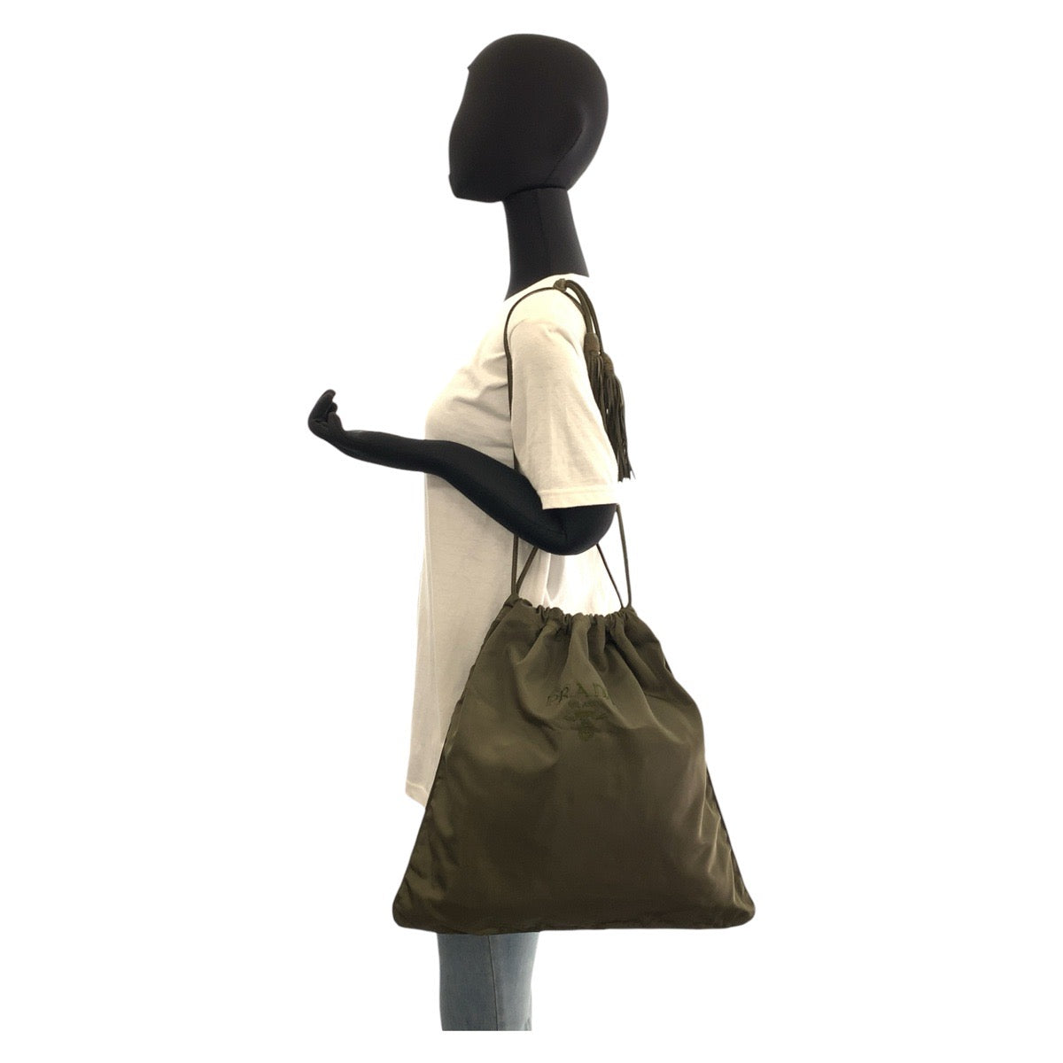 PRADA Shoulder Bag Nylon khaki Test