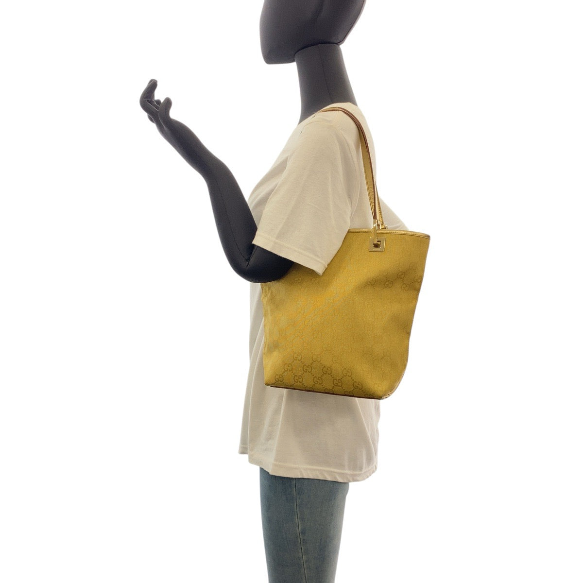 GUCCI Shoulder Bag 002 1099 GG canvas gold