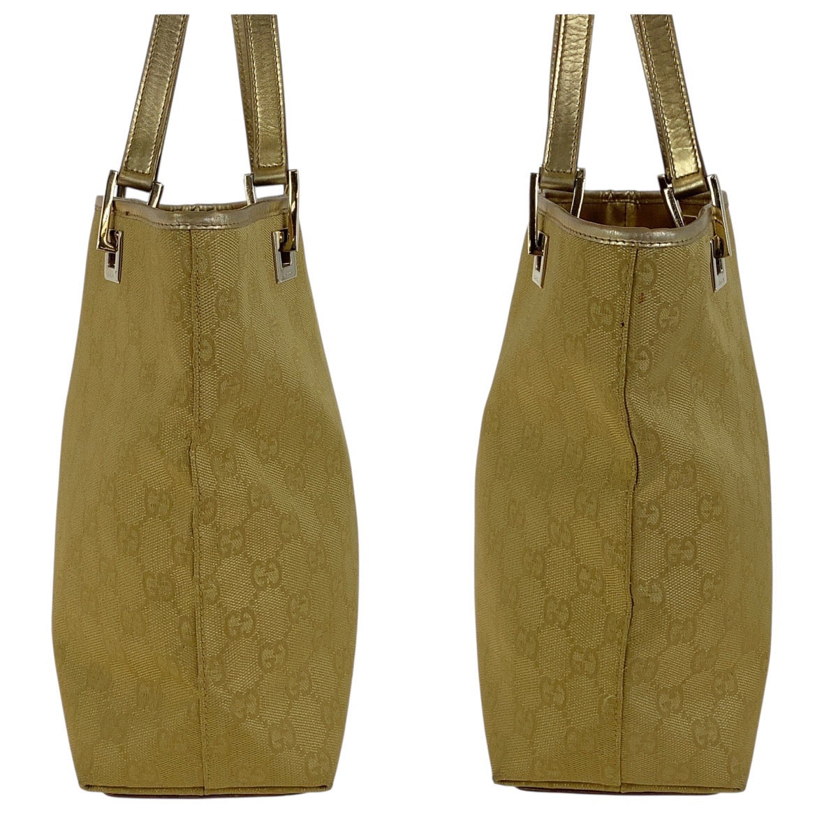 GUCCI Shoulder Bag 002 1099 GG canvas gold