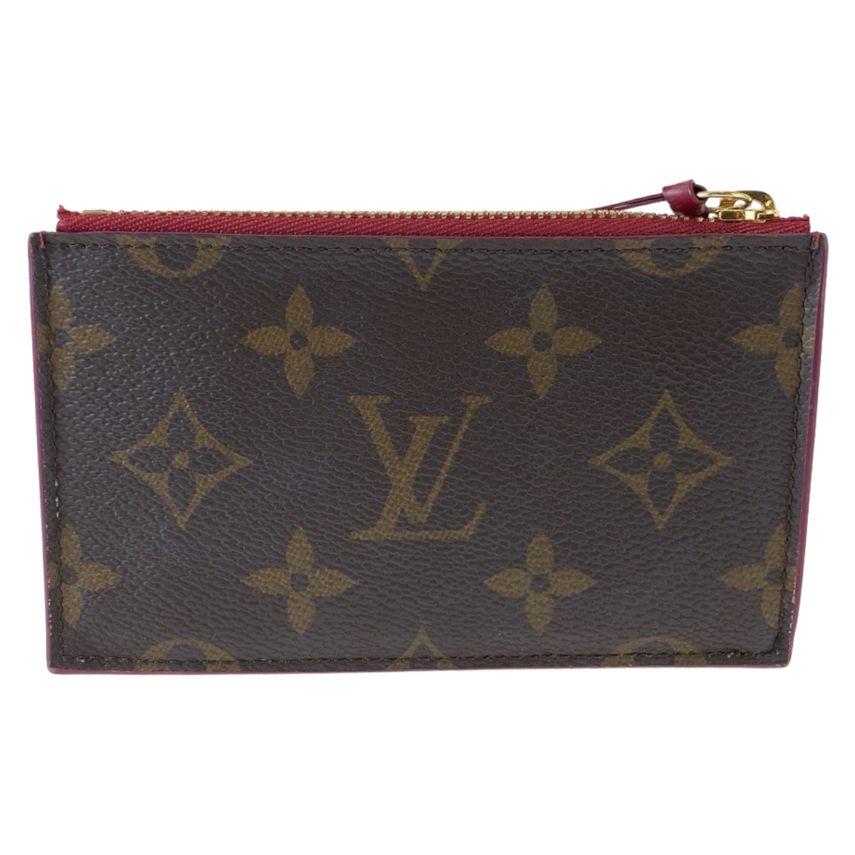 LOUIS VUITTON Coin case M67889 PVC Brown wine red Monogram Porte Cartes Zip