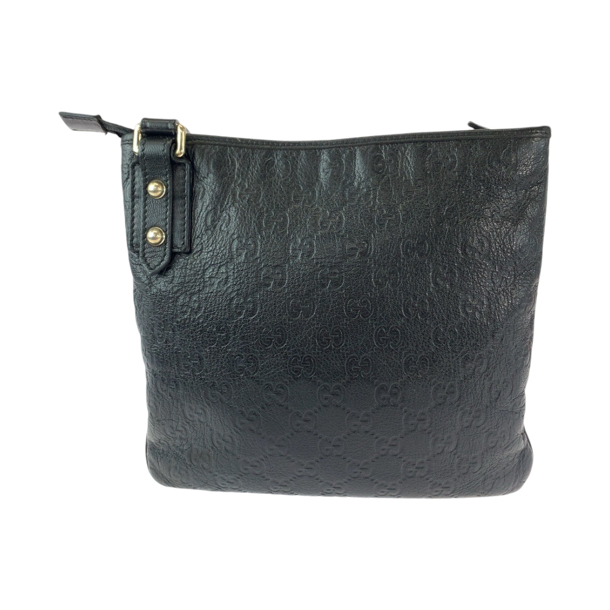GUCCI Shoulder Bag 239347 leather Black SilverMetal Guccisima