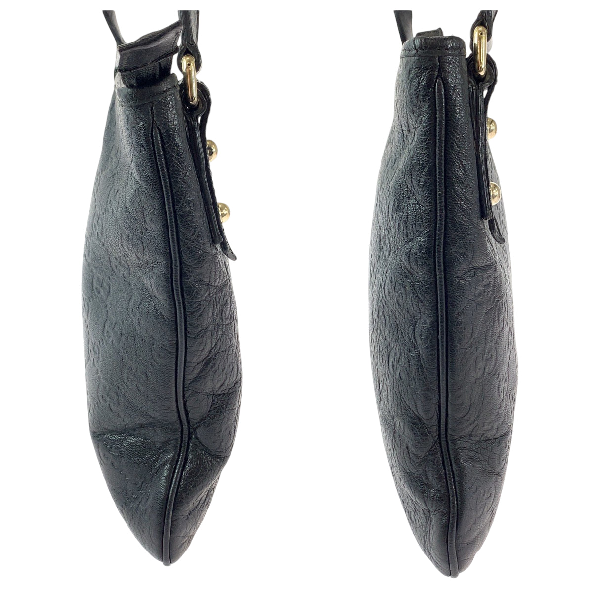 GUCCI Shoulder Bag 239347 leather Black SilverMetal Guccisima
