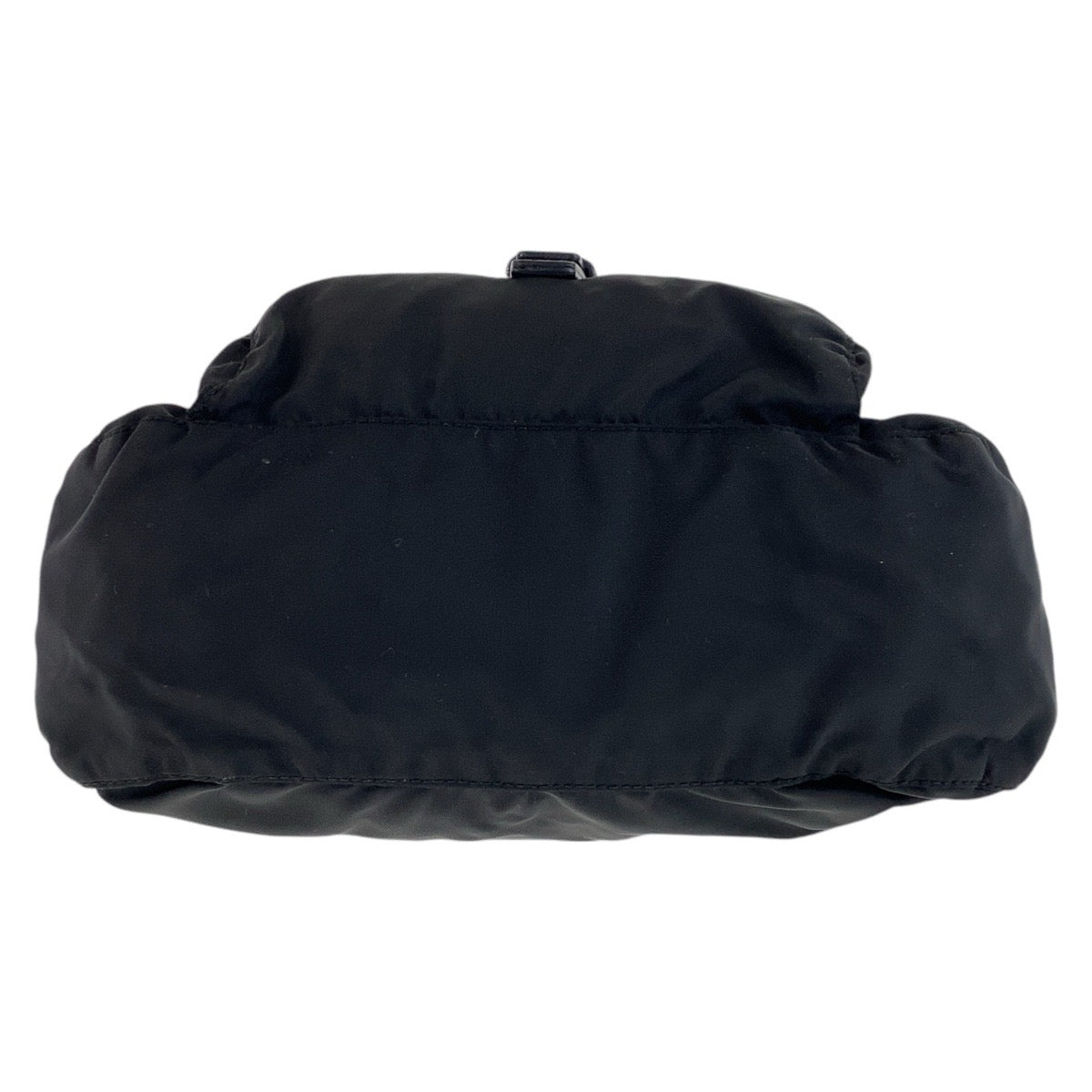 PRADA Shoulder Bag Nylon Black SilverMetal Test Triangle With logo