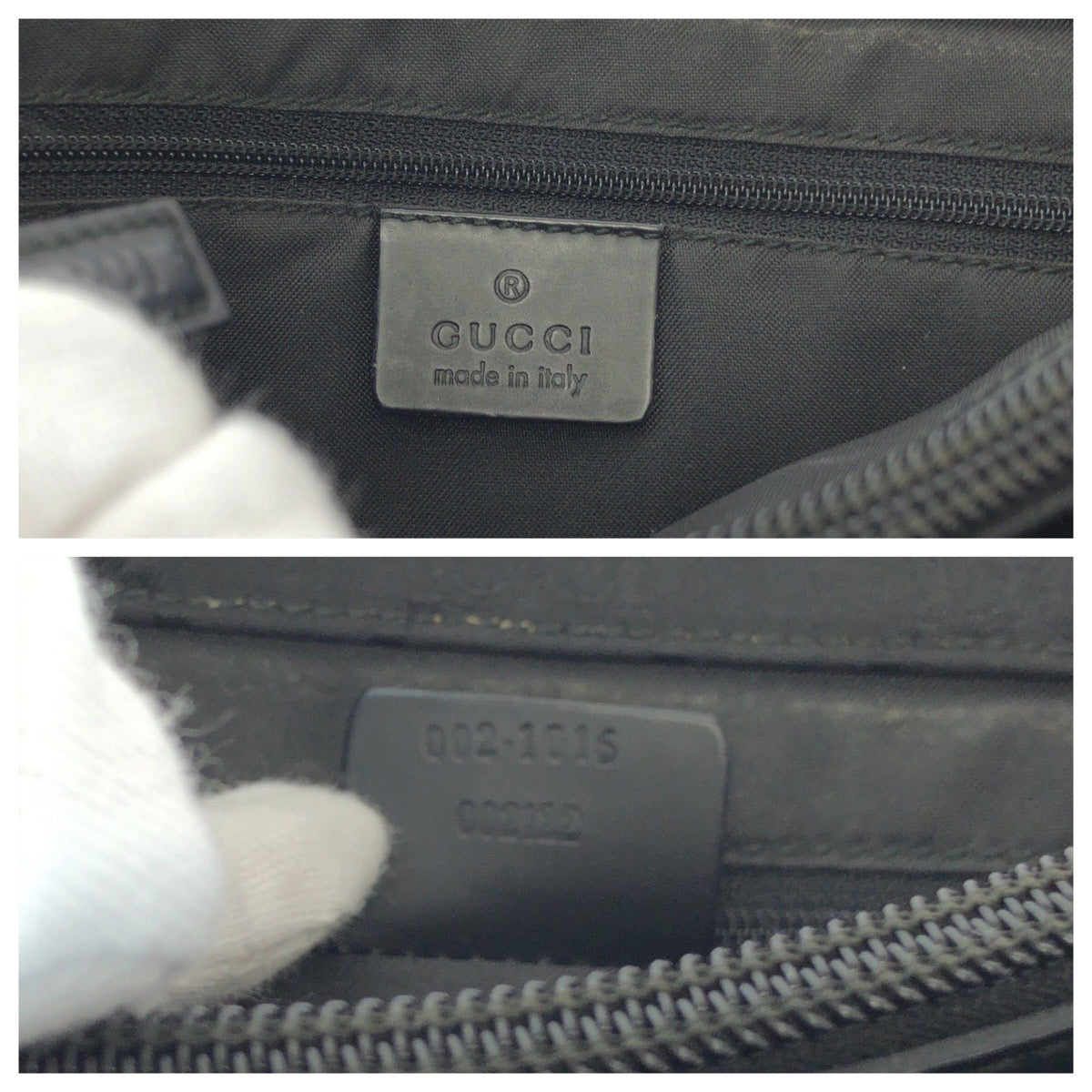 GUCCI Tote Bag 002 1015 GG canvas Black SilverMetal Bamboo