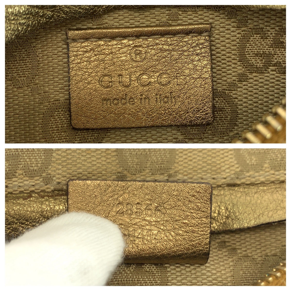 GUCCI Waist bag 28566 GG canvas Beige Gold Pink GoldMetal Sherry line