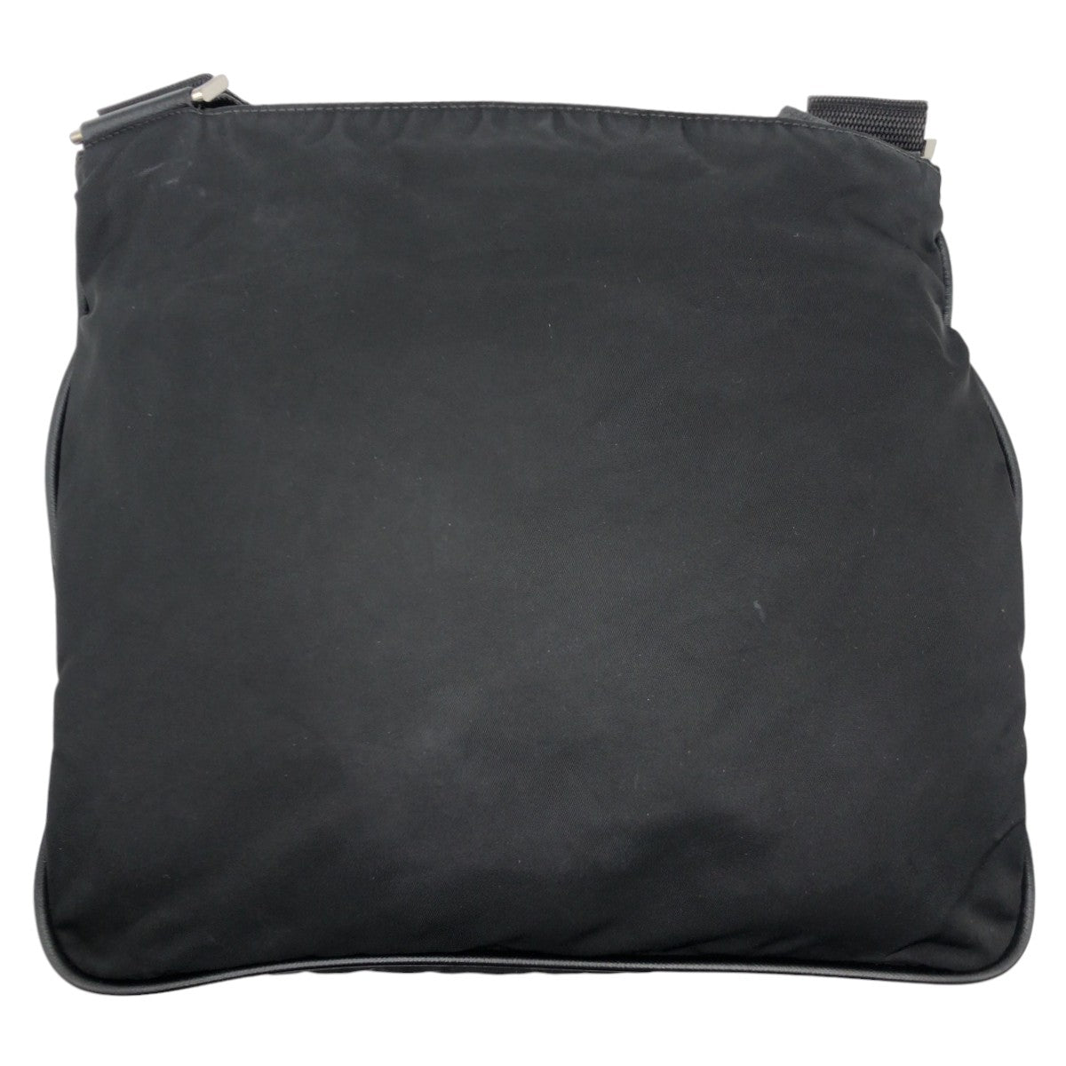 PRADA Shoulder Bag Nylon Black SilverMetal Test Triangle With logo