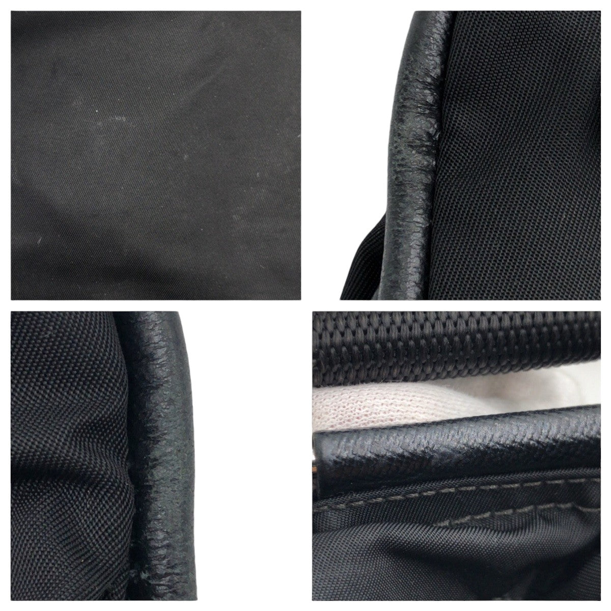 PRADA Shoulder Bag Nylon Black SilverMetal Test Triangle With logo