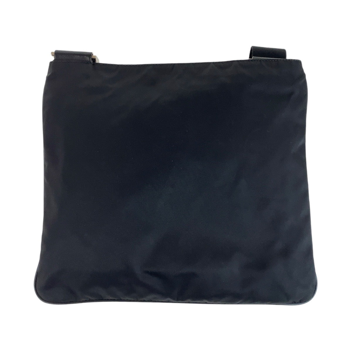 PRADA Shoulder Bag Nylon Black SilverMetal Test Triangle With logo