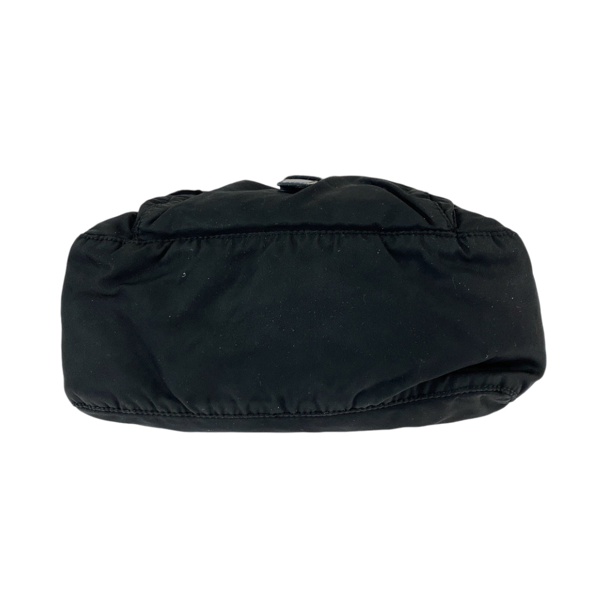 PRADA Shoulder Bag Nylon Black SilverMetal Test Triangle With logo