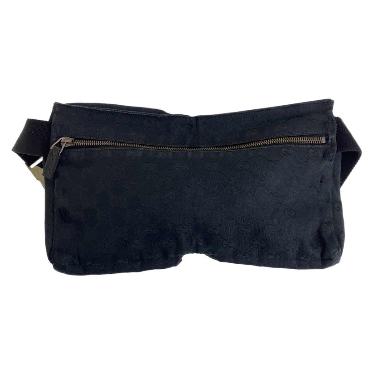 GUCCI Waist bag 28566 GG canvas Black SilverMetal