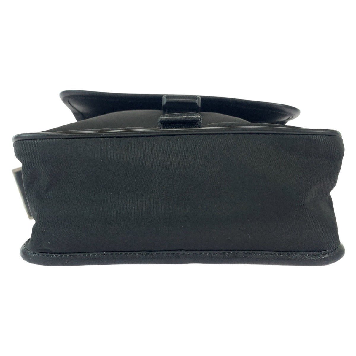 PRADA Shoulder Bag Nylon Black SilverMetal Test Triangle With logo
