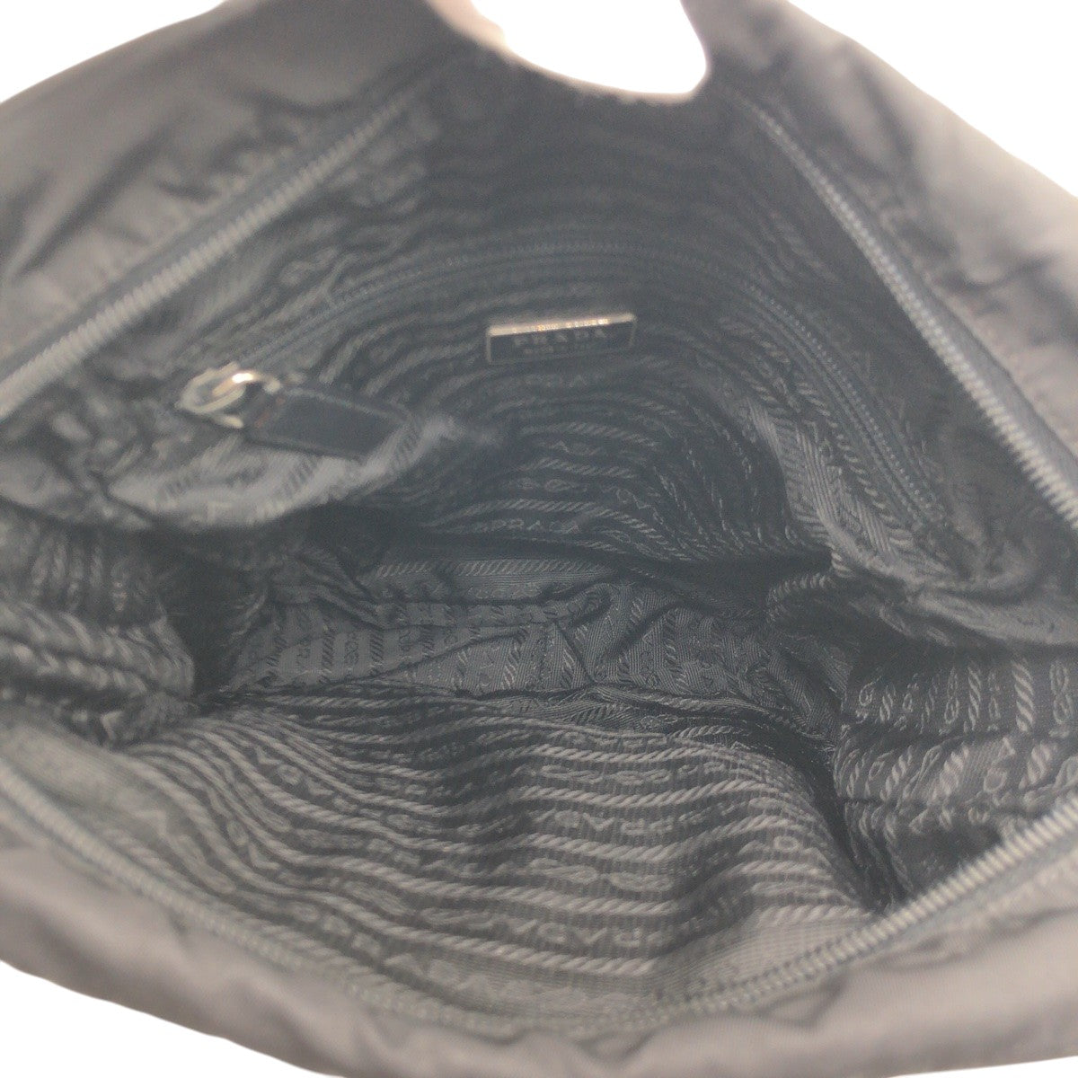 PRADA Shoulder Bag Nylon Black black Test Triangular logo