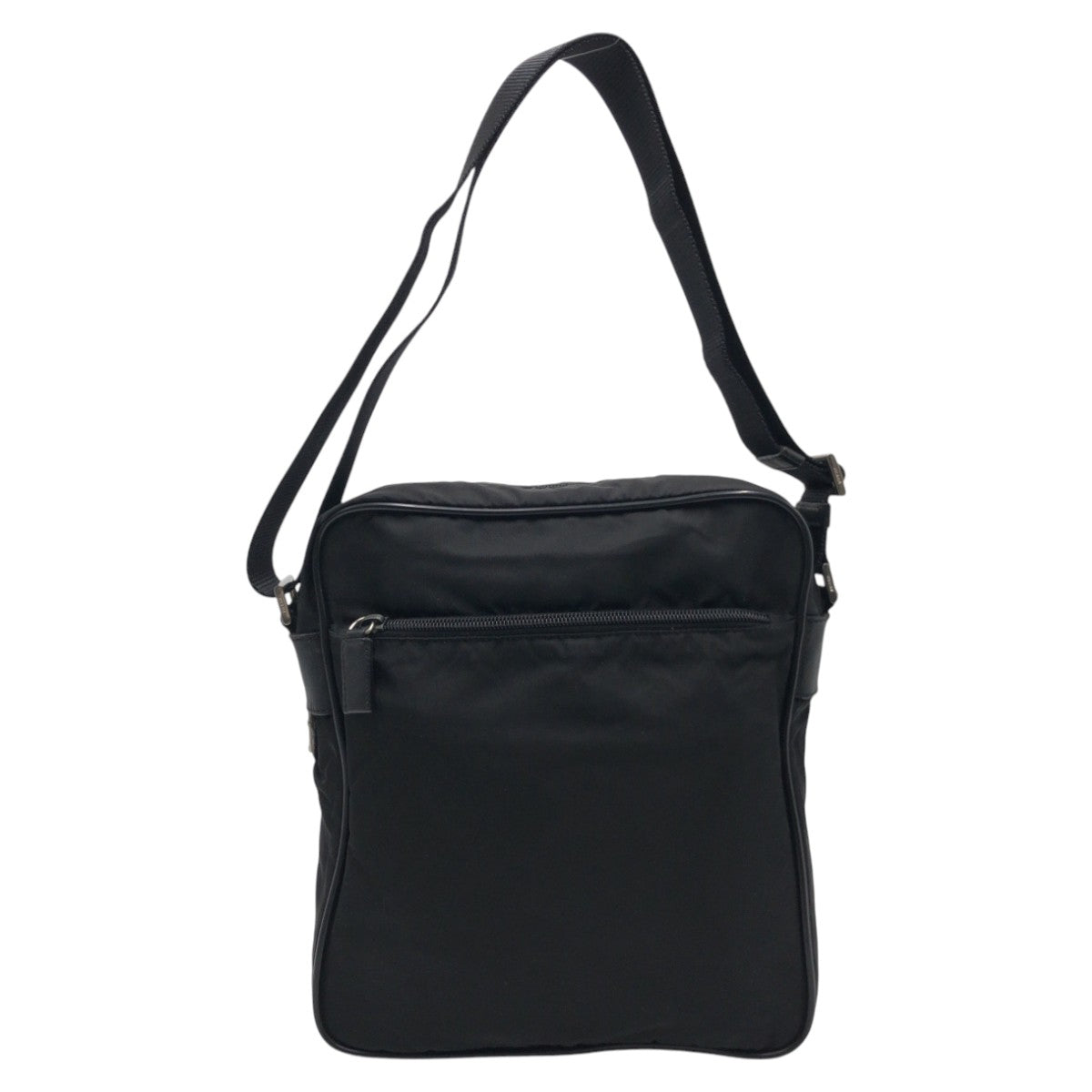 PRADA Shoulder Bag Nylon Black black Test Triangular logo