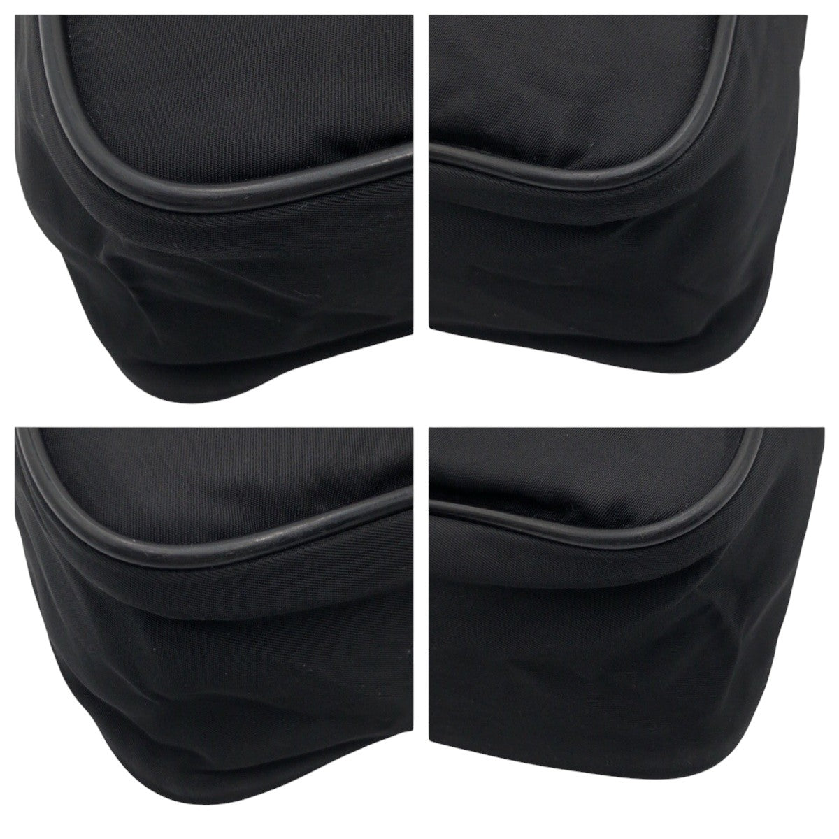 PRADA Shoulder Bag Nylon Black black Test Triangular logo