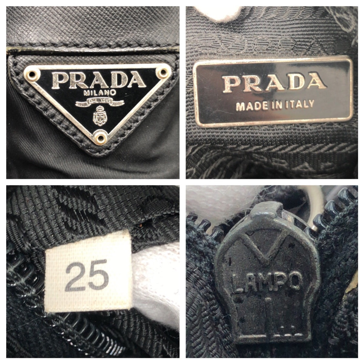 PRADA Shoulder Bag Nylon Black black Test Triangular logo
