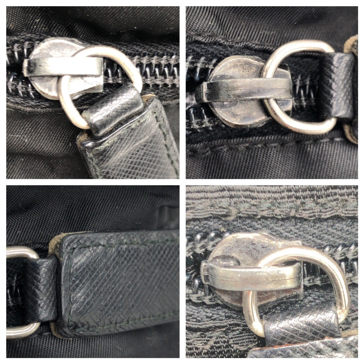 PRADA Shoulder Bag Nylon Black black Test Triangular logo