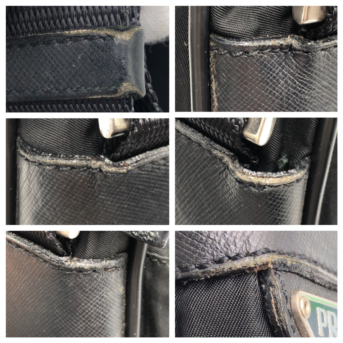 PRADA Shoulder Bag Nylon Black black Test Triangular logo