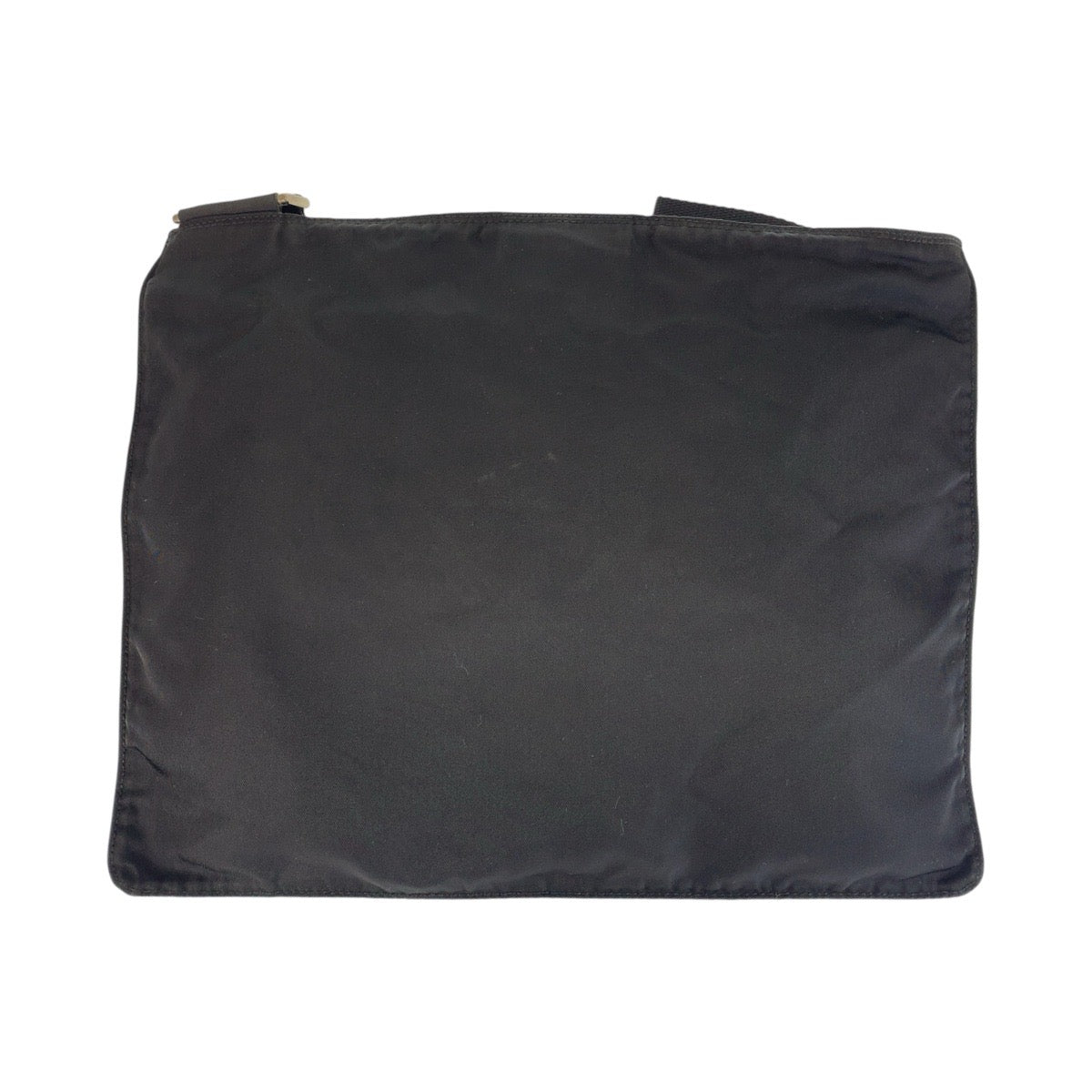 PRADA Shoulder Bag Nylon Black SilverMetal Test Triangle With logo