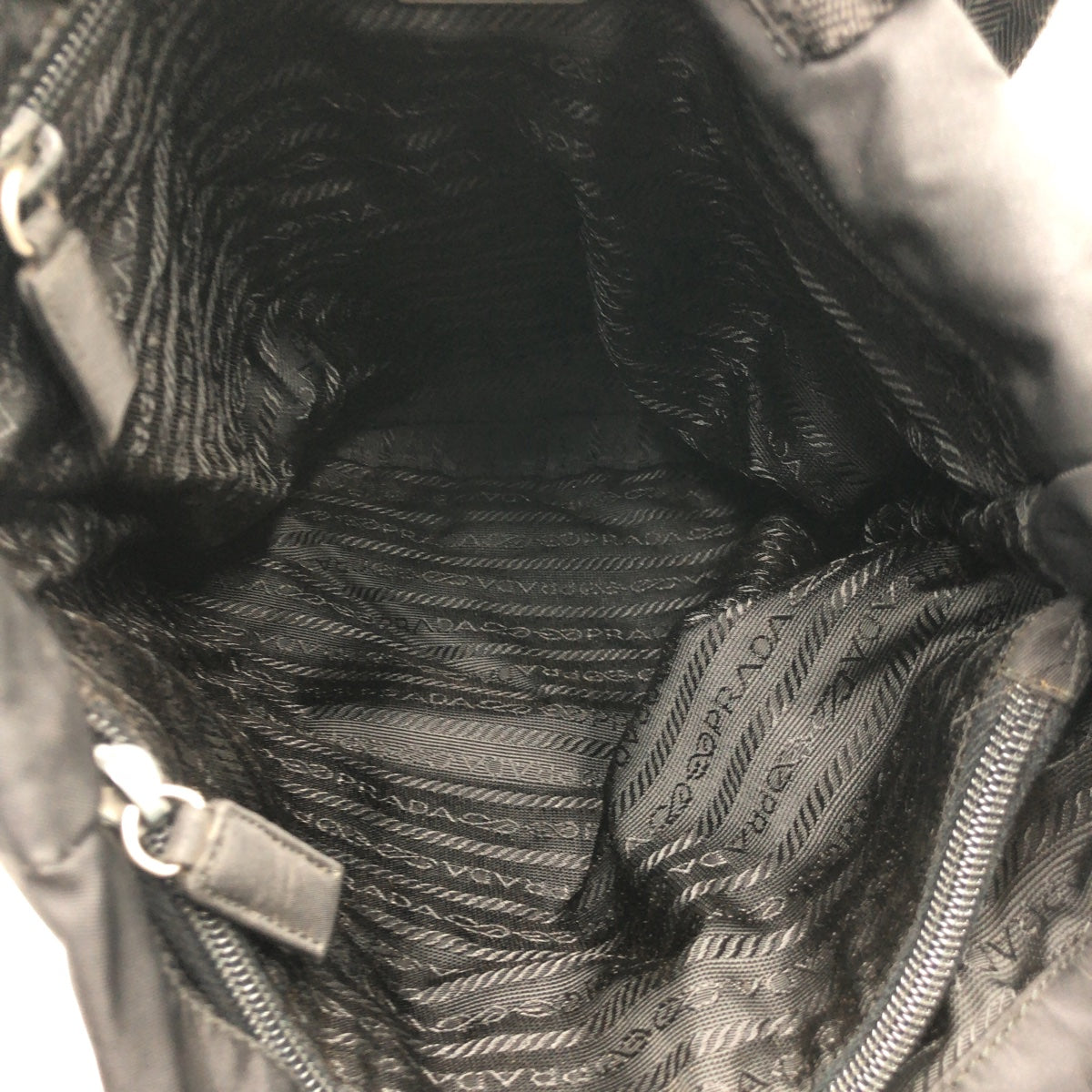 PRADA Tote Bag Nylon Black black Test Triangular logo