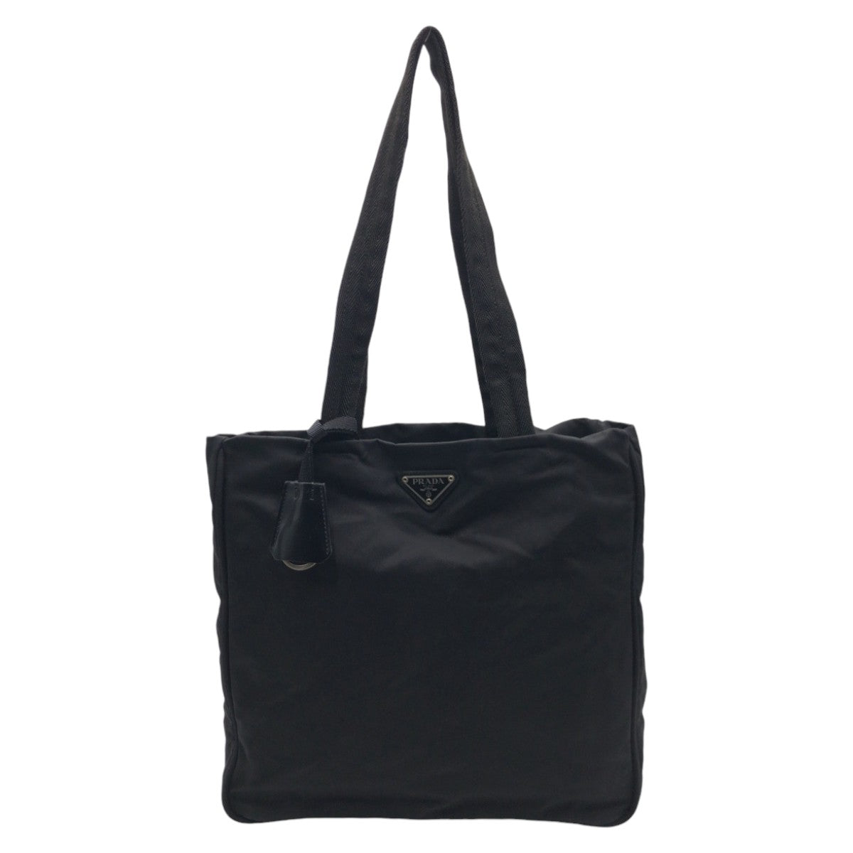 PRADA Tote Bag Nylon Black black Test Triangular logo