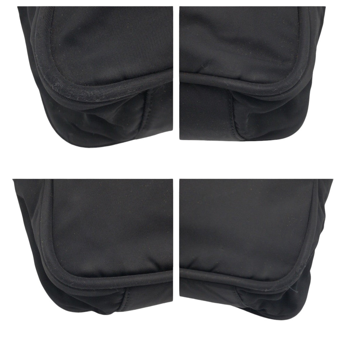 PRADA Tote Bag Nylon Black black Test Triangular logo