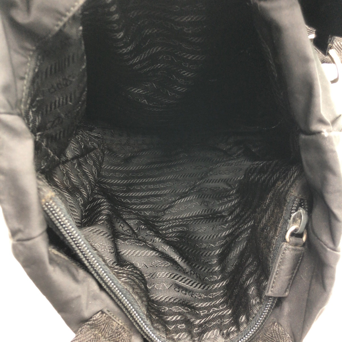PRADA Tote Bag Nylon Black black Test Triangular logo