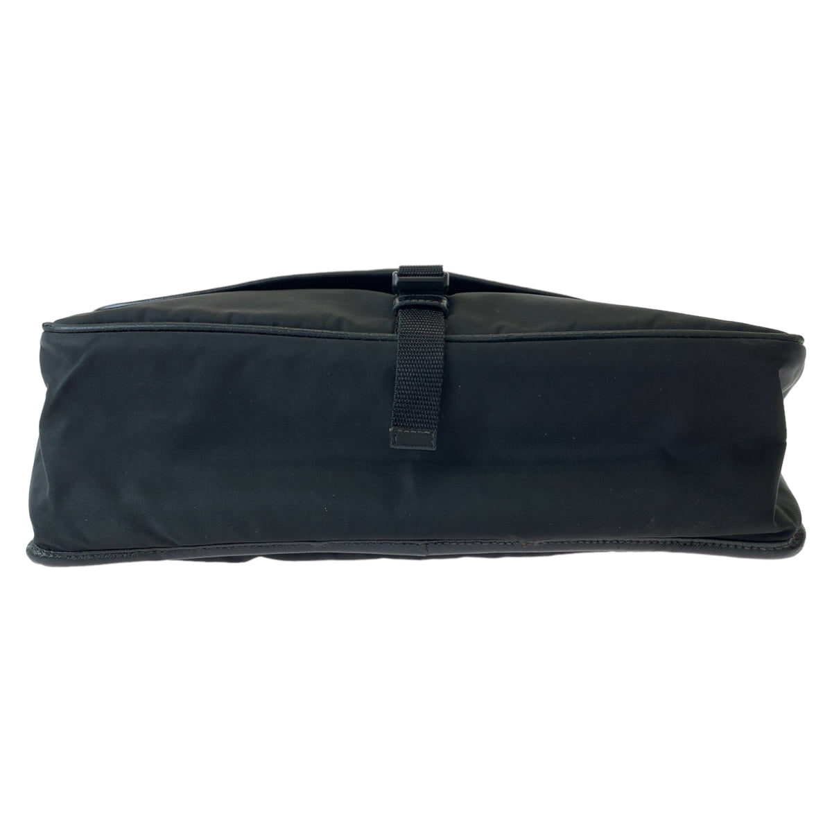 PRADA Shoulder Bag Nylon Black SilverMetal Test Triangle With logo