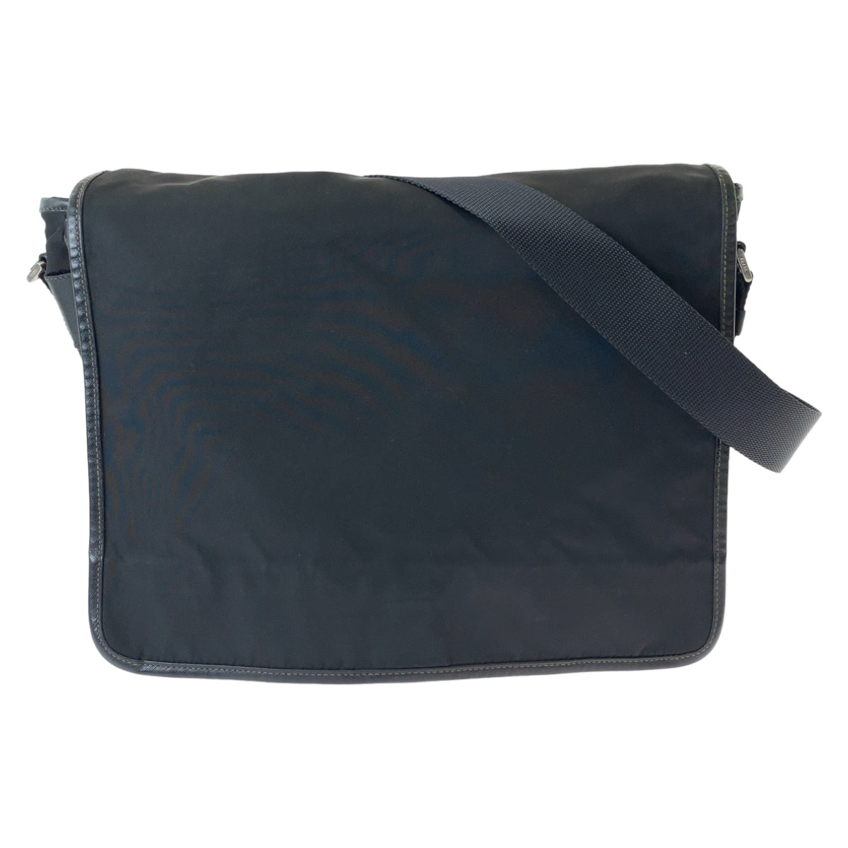 PRADA Shoulder Bag Nylon Black SilverMetal Test Triangle With logo