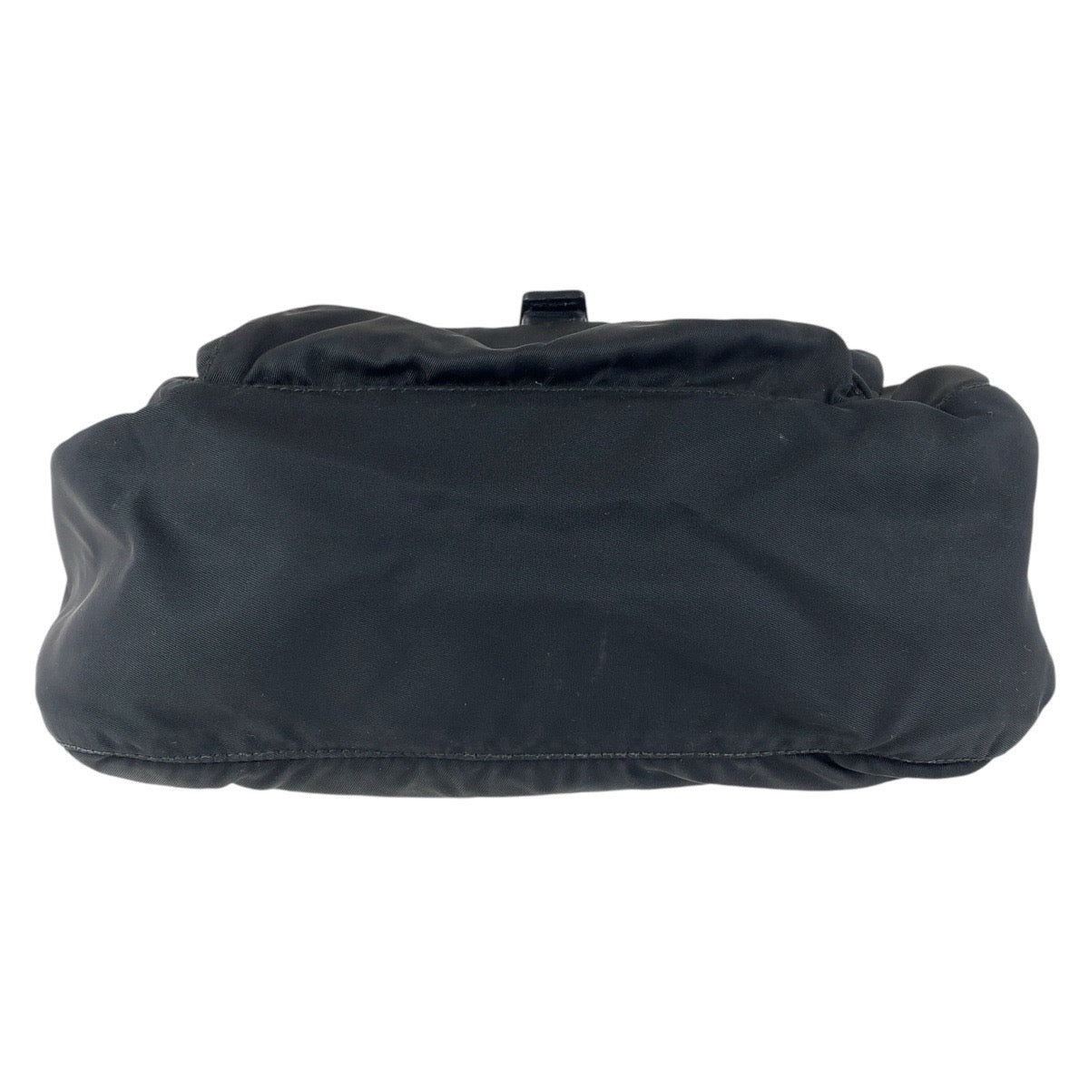 PRADA Shoulder Bag Nylon Black SilverMetal Test Triangle With logo