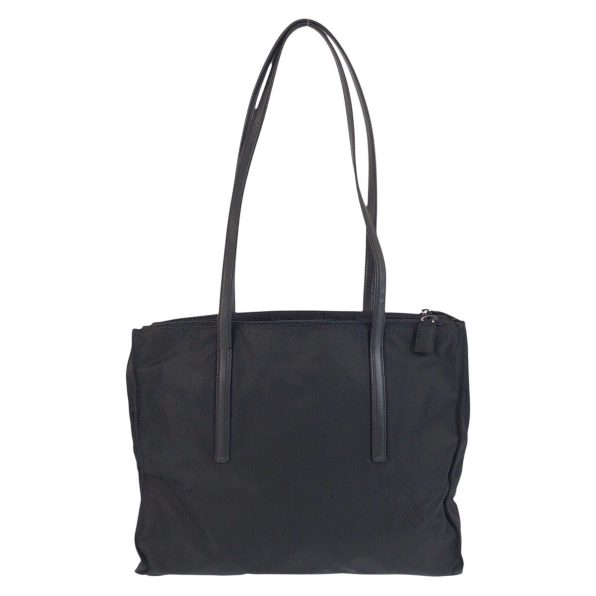 PRADA Shoulder Bag Nylon Black SilverMetal Test Triangle With logo
