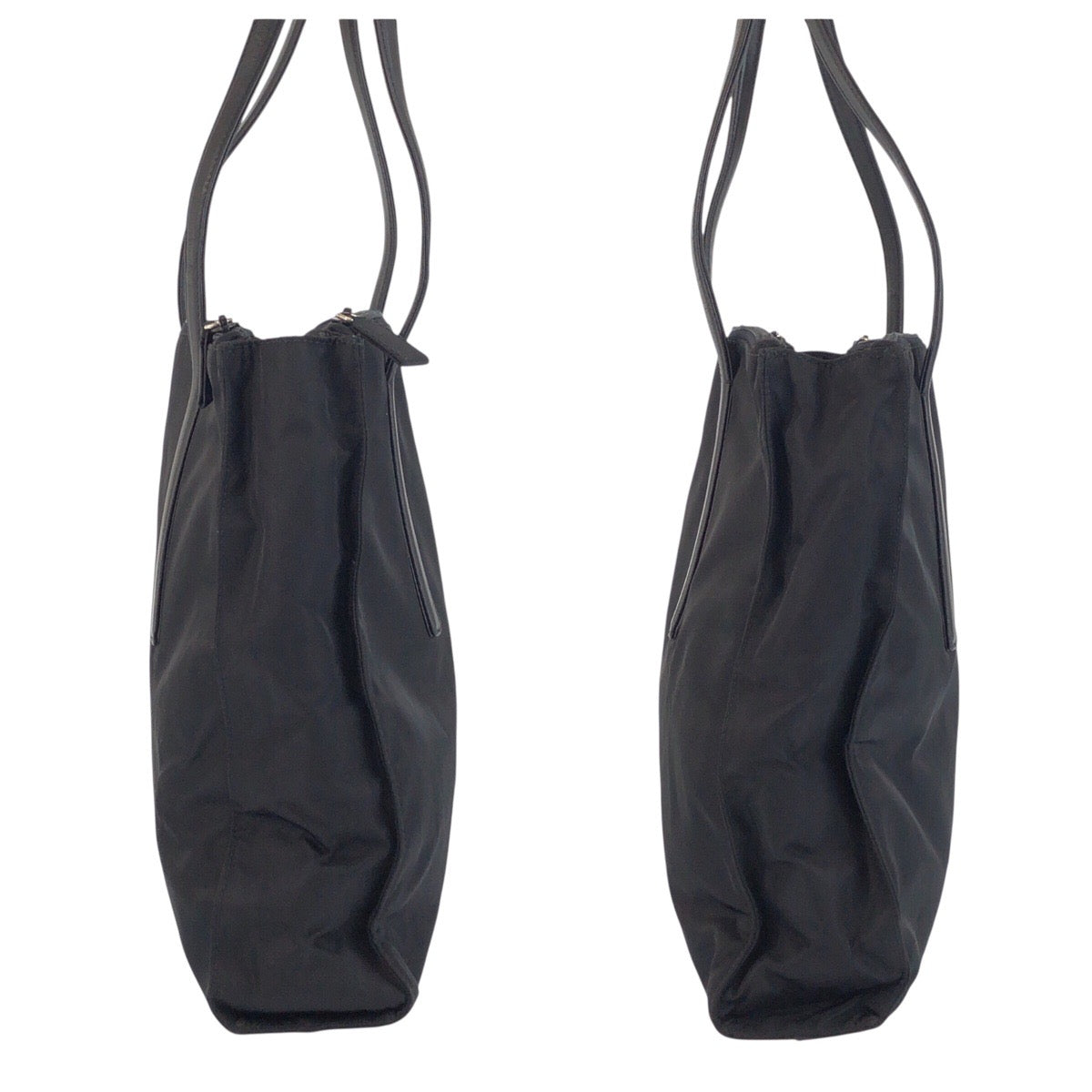 PRADA Shoulder Bag Nylon Black SilverMetal Test Triangle With logo