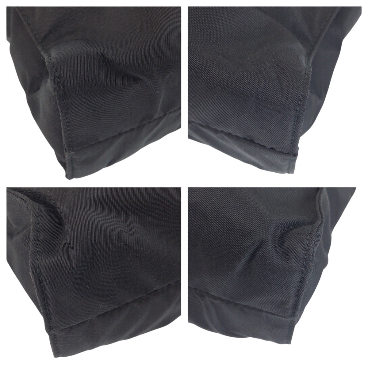 PRADA Shoulder Bag Nylon Black SilverMetal Test Triangle With logo