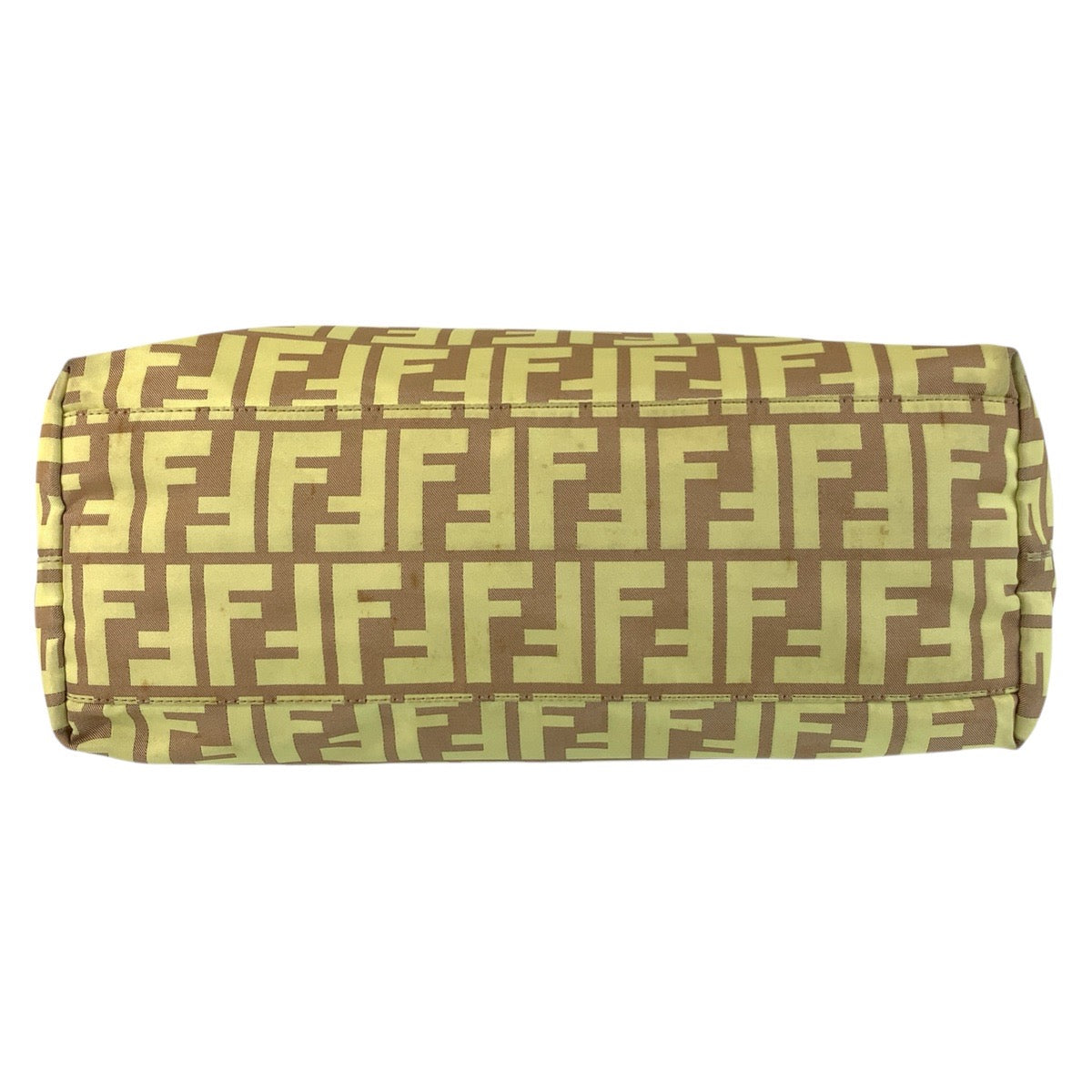 FENDI Tote Bag 8BH198 Nylon Yellow brown Zucca